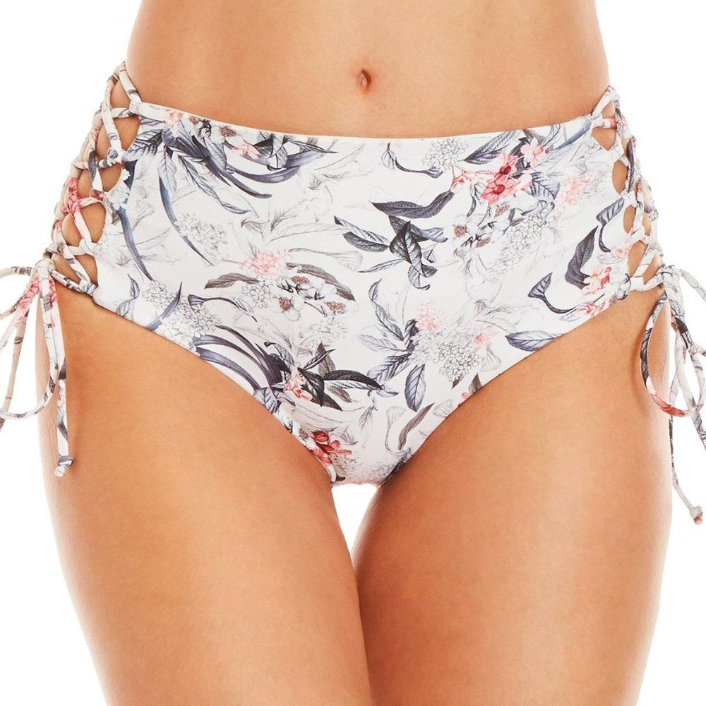 NWT RACHEL Rachel Roy White Floral High Waisted Bottoms